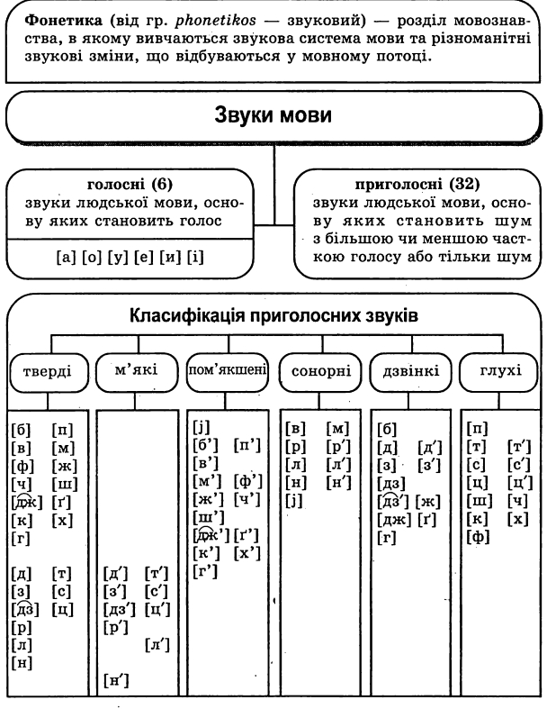 фонетика звуки мови