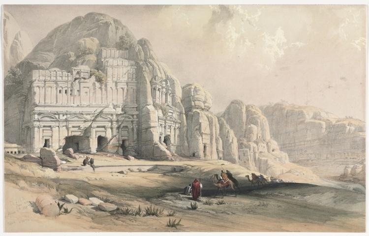 David Roberts Petra Eastern End Of The Valley